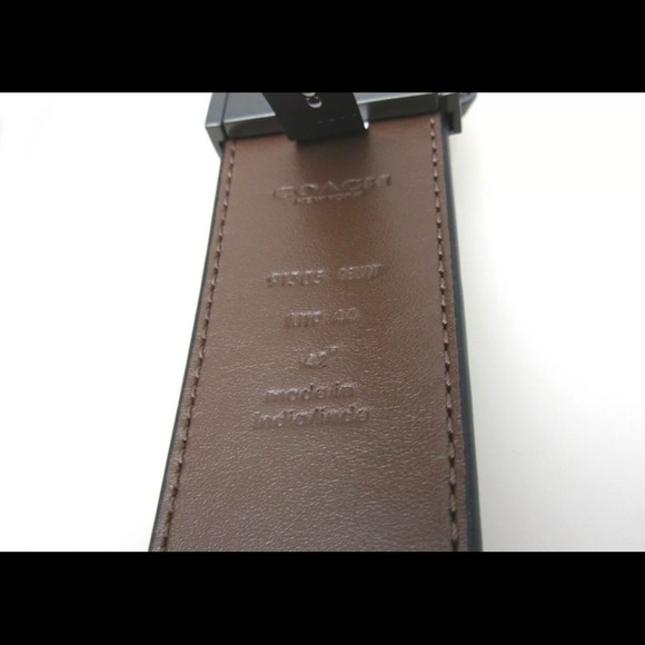 Coach $198 SIGNATURE C BUCKLE Black Brown 91305 - Picture 3 of 7